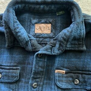 Orvis Navy Plaid Wool Shirt